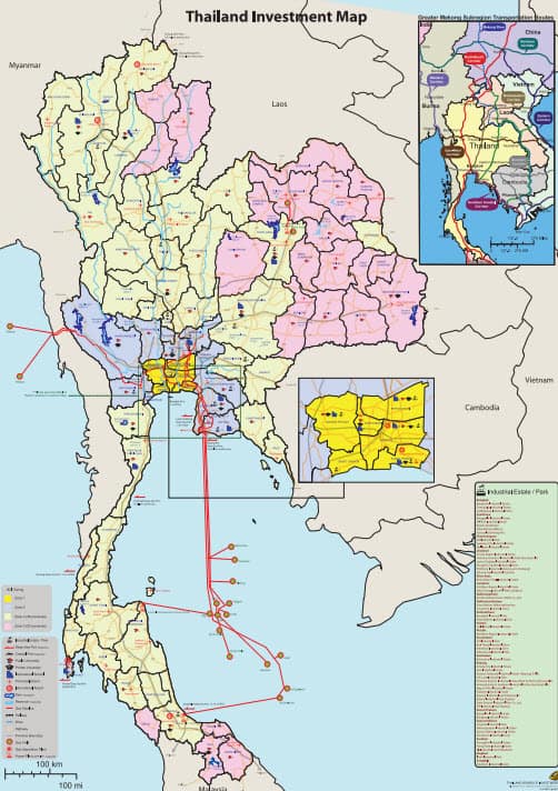 แผนที่ประเทศไทย - Thailand Investment Map